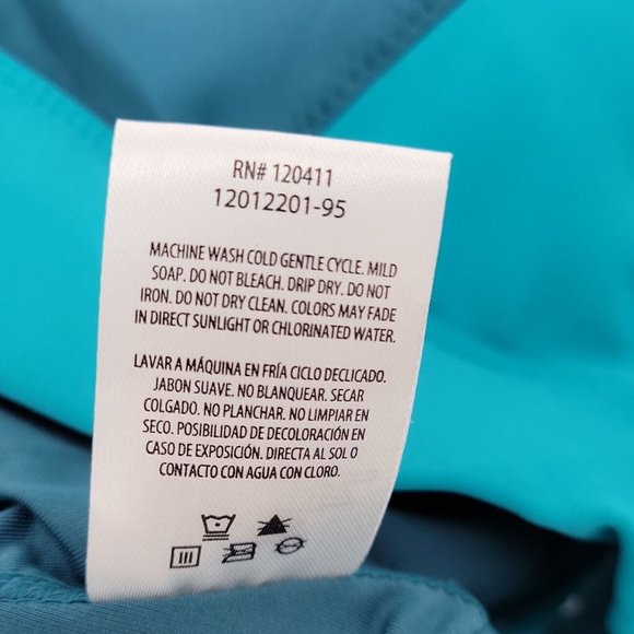 NEW UV SKINZ active Swim Top Bra Women's Size Small Padded Cups Blue Teal UPF 50 - Picture 7 of 11